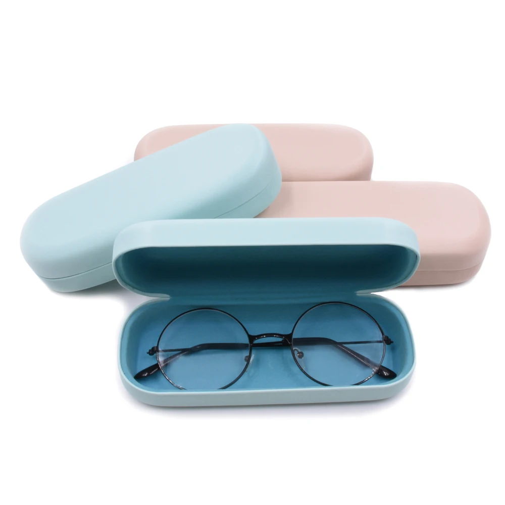 

Macarone color Pu leather glasses case high-capacity eye glasses hard case, Gray,ect