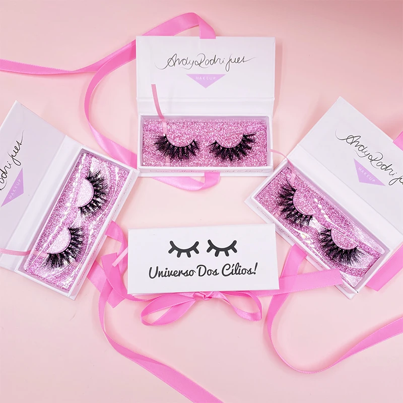 

Private label luxury 3d mink eyelashes vendor own brand full strip lashes custom empty 2020 eyelash packaging box, Natural black