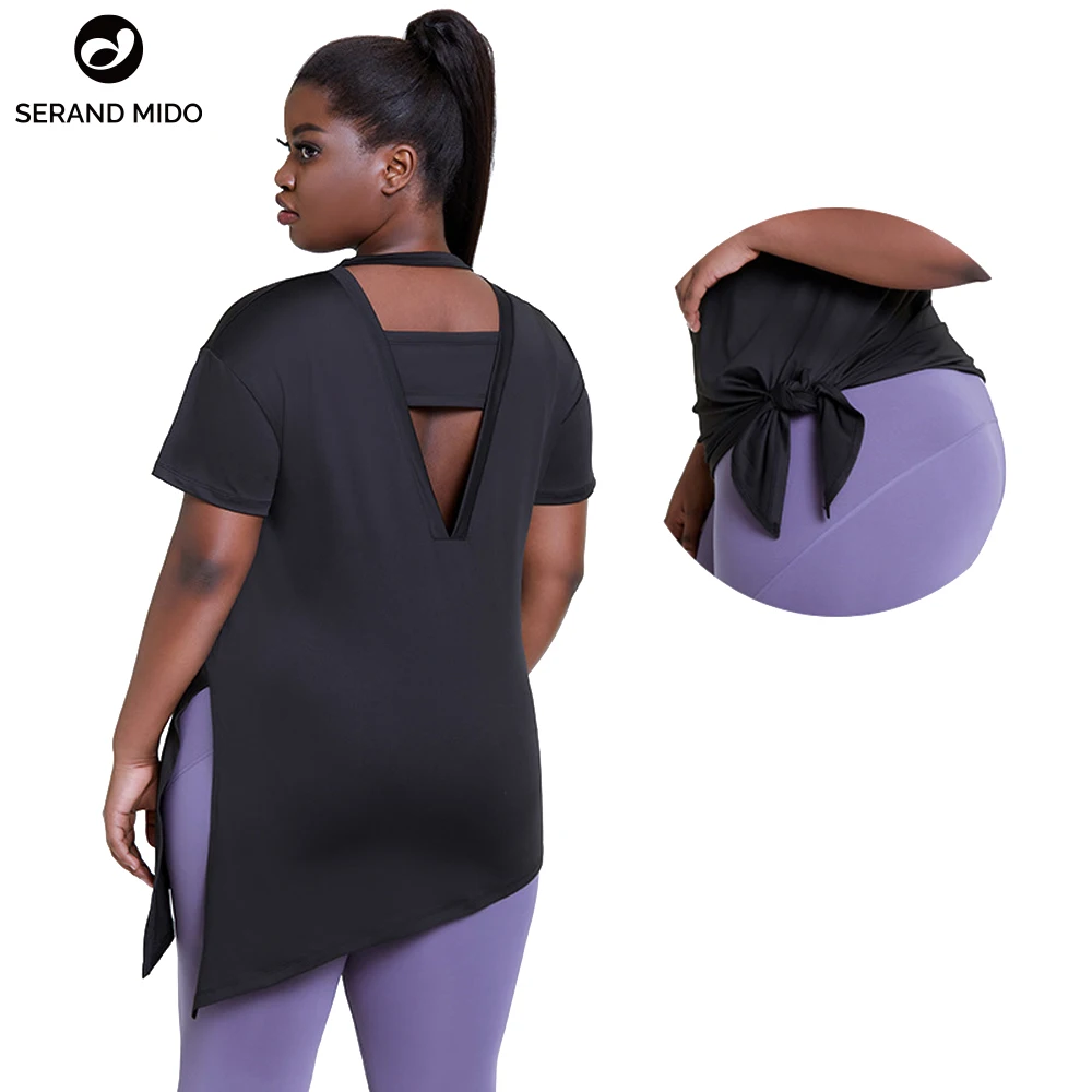 

2021 NEW Womens Gym Tshirt Sport Custom Logo Plus Size Running Top Wholesale Workout Yoga T Shirt