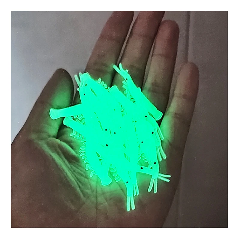 

Alpha Peche 4.5cm Fishing Luminous Shrimp Soft Plastic Lure Fishing Shrimp Lure