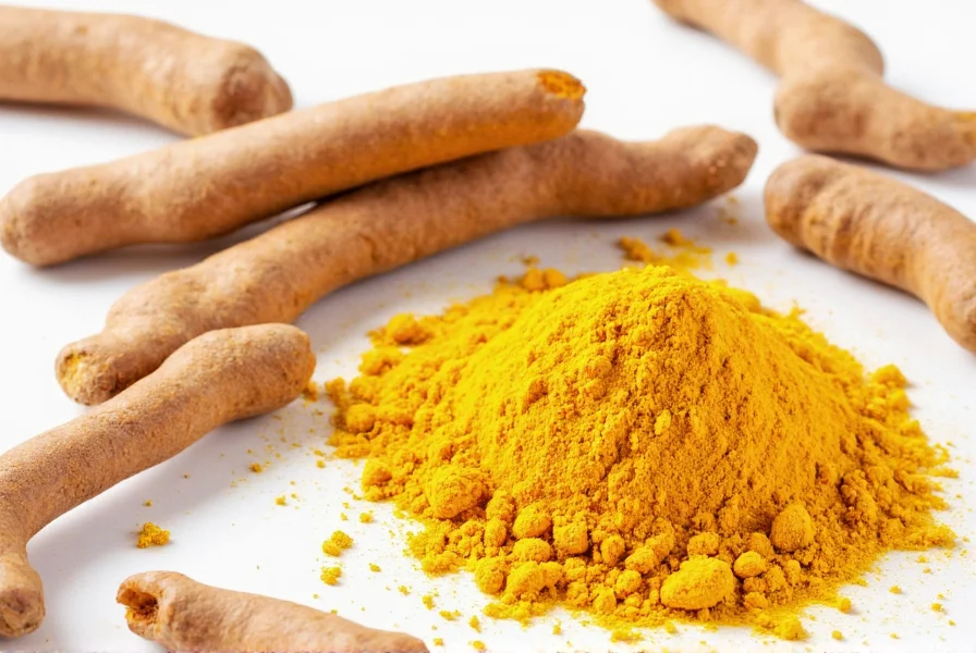 Turmeric powder measured in teaspoon with black pepper and coconut oil