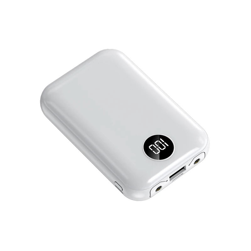 

Hot sale new products Portable Mini Power Bank Mirror Screen LED Display Power banks 10000mah, Black/red/white