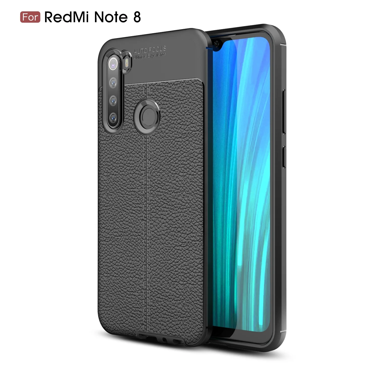 

Hot selling litchi leather pattern flexible soft tpu mobile phone cover For Redmi note 8 case, Multi-color, can be customized