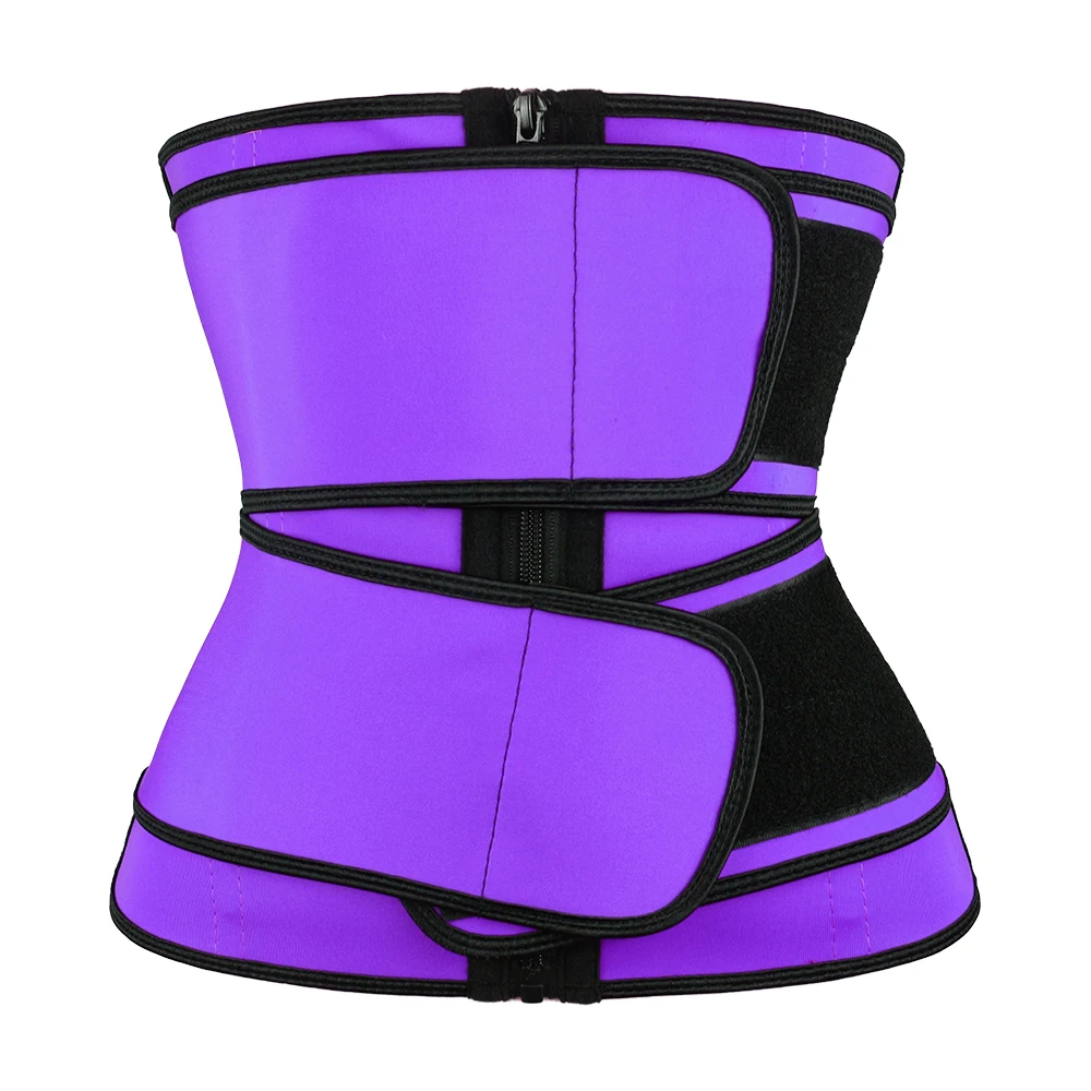 NANBIN Purple 100% Latex double belt  Waist Trainer Corset for Girls