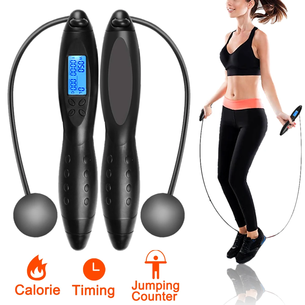 

Smart Digital Skipping Ropes Anti-Slip Hand Grip fit Speed Jump Rope with Counter Fitness Entertainment