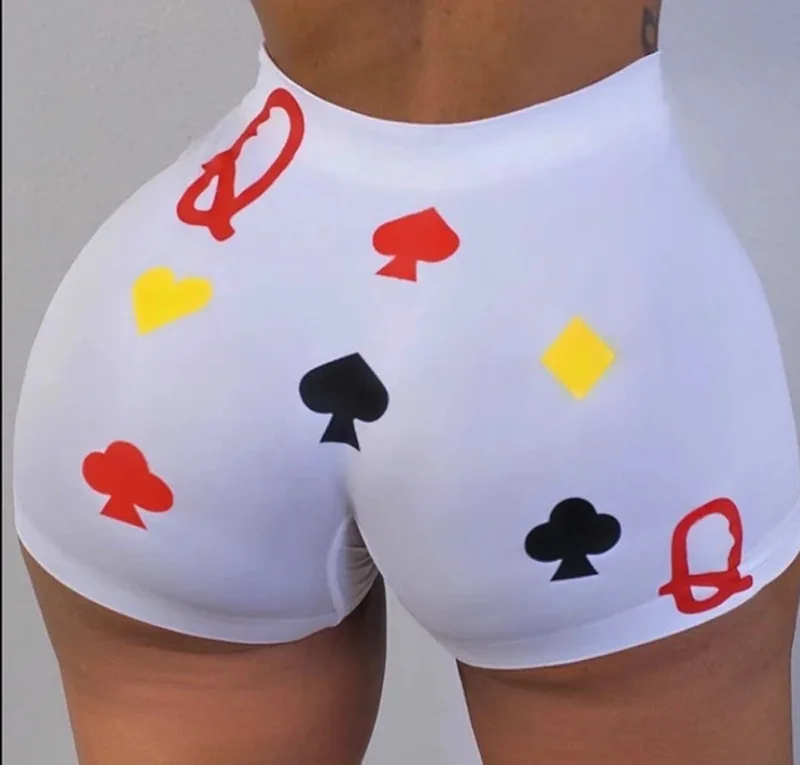 

FM-D9307 Women's super shorts sexy buttocks Poker patterns hot pants women's panties underwears2020, As pictures