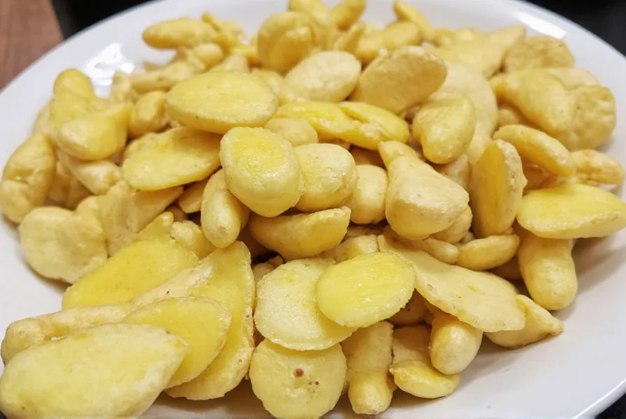 Different storage methods for fresh ginger root showing whole, sliced, and frozen options