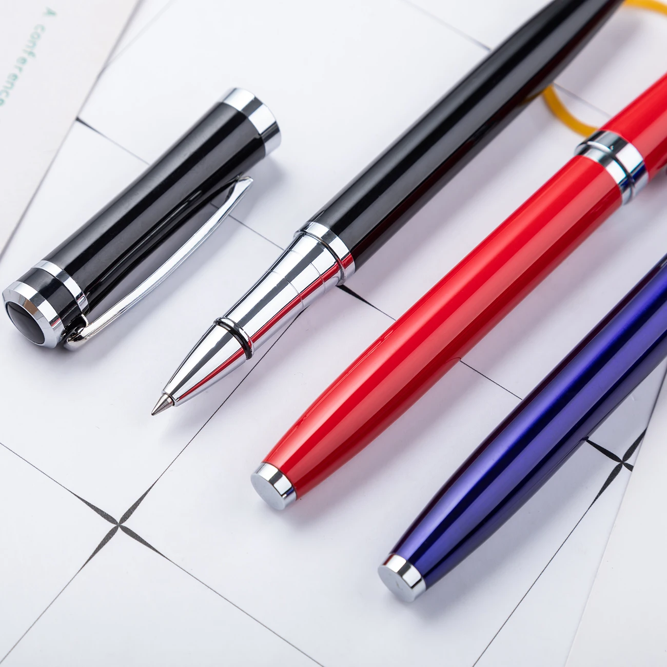 
Wholesale factory metal signature roller pen custom logo gel pen for business 