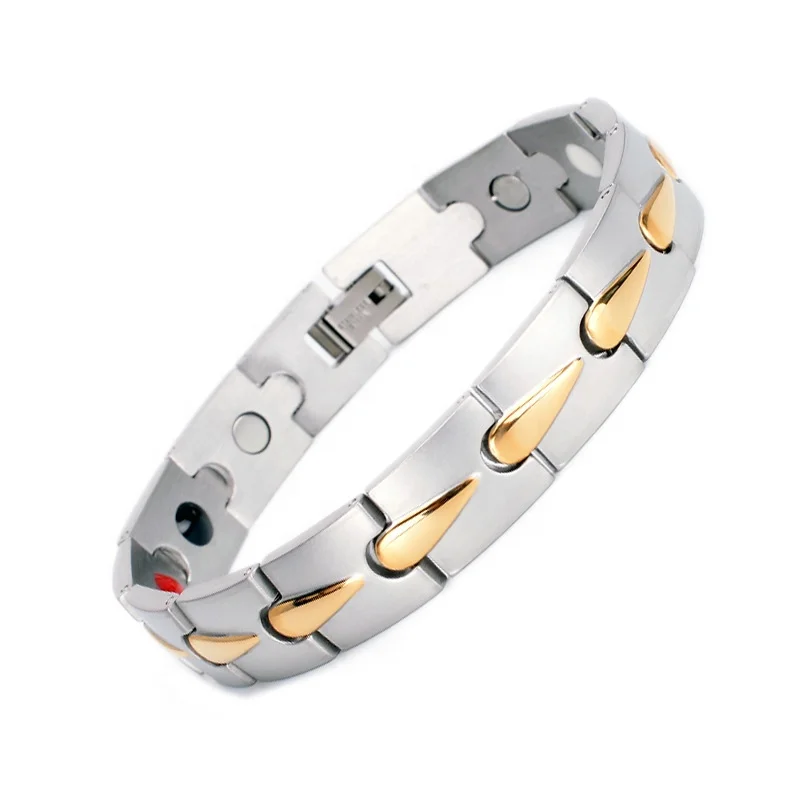 

New Magnetic Energy Bracelet For Men Women Arthritis Bio Magnet Therapy Titanium Steel Bracelets Bangle Health Care Jewelry