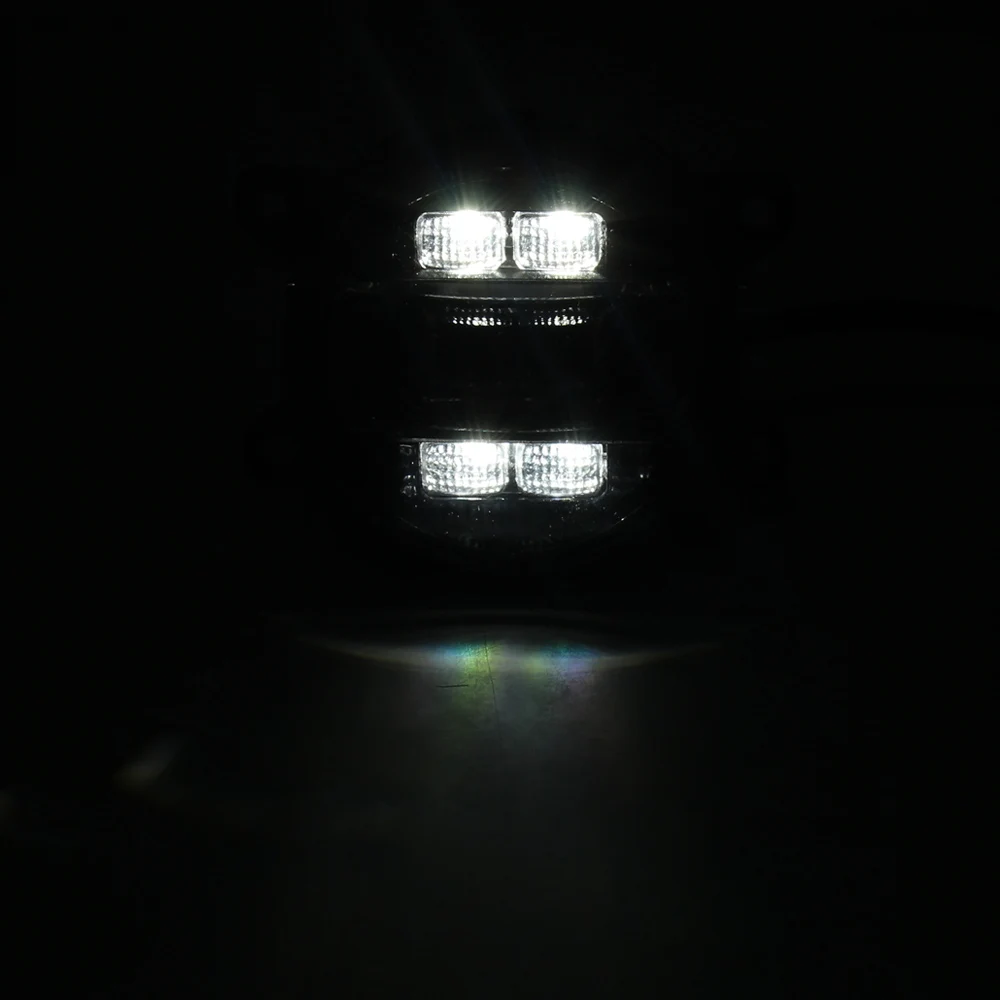 Round Super White DRL Amber Turn Signal Light Bumper Driving Fog Light Lamp Kit For Subaru Porsche Cayenne Land Rover