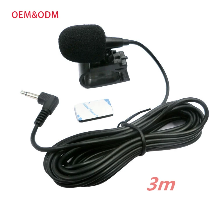 

Free Sample Hot sale professional mini lavalier lapel 3M microphone for lapel mic, Black