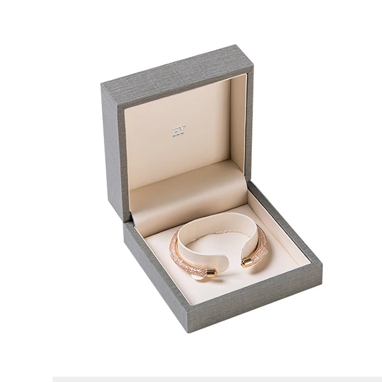 

Luxury Wholesale Gift Boxes Grey Flip Top Bracelet Jewelry Packaging Box, Customized color,pink,white,green,black,gray and so on