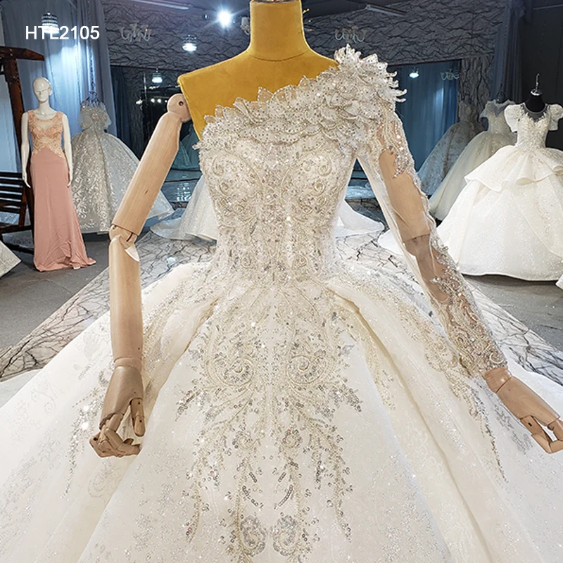 

Jancember HTL2105 Custom Princess Bridal Plus Size Vintage Dress Wedding, White