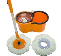 

Twist handle type 360 easy spin mop with two microfiber mop refills