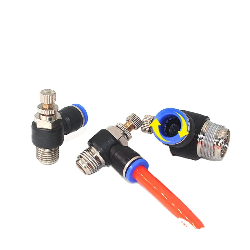 

Jsc Series Pneumatic Throttle Valve Plastic Elbow Type Air Flow Speed Control Valve with One-Touch Fitting Solenoid Valve Joint