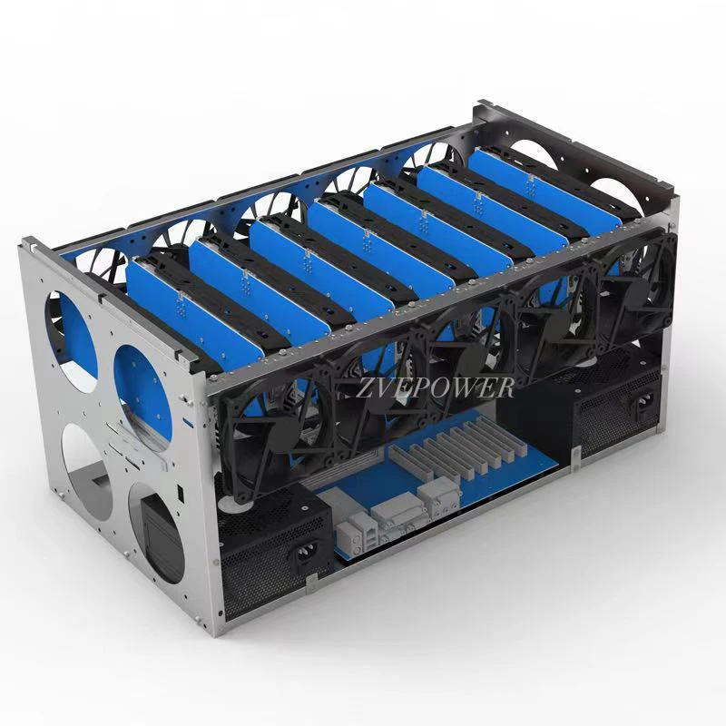 

6-10 GPU Galvanized steel Stackable Open Air Mining Computer Frame Rig