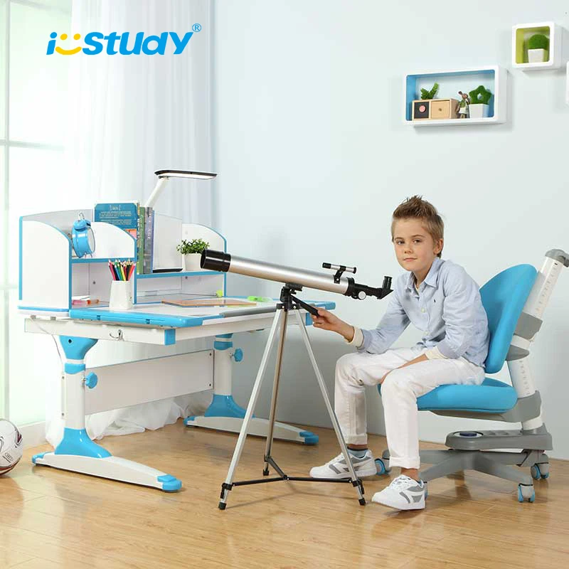 
Ergonomic metal leg and E1 MDF desk tope children furniture set HYC100 
