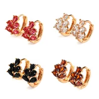 

Cheap hoop earrings cubic zircon earring,2020 clip on huggie earrings dubai 18k 14k gold plated fashion zirconia earrings
