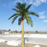 

2.5m height small artificial bend coconut tree for hall street club decoration