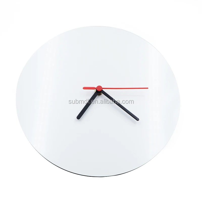 

Blank round shaped sublimation wood wall clock for heat press, Sublimation glossy white