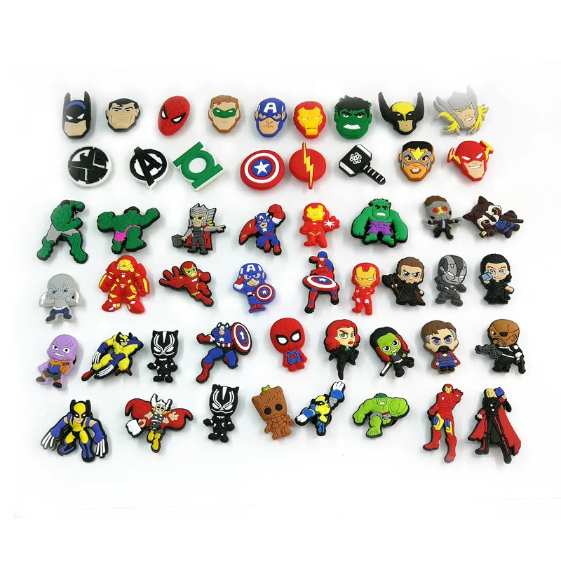 

100pcs/lot custom cartoon character PVC fashion shoe charms Jibz for Clogs Shoes accessories