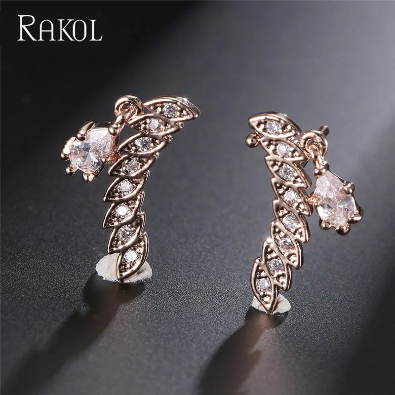 

RAKOL EP562 stud bridal earrings sterling silver jewelry fashion 2021