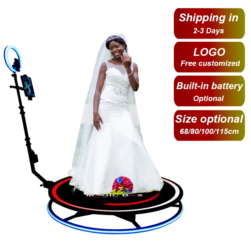 

Intelligent Operation Slow Motion ipad PhotoBooth Machine Platform Automatic Rotating 360 photo booth For Wedding business