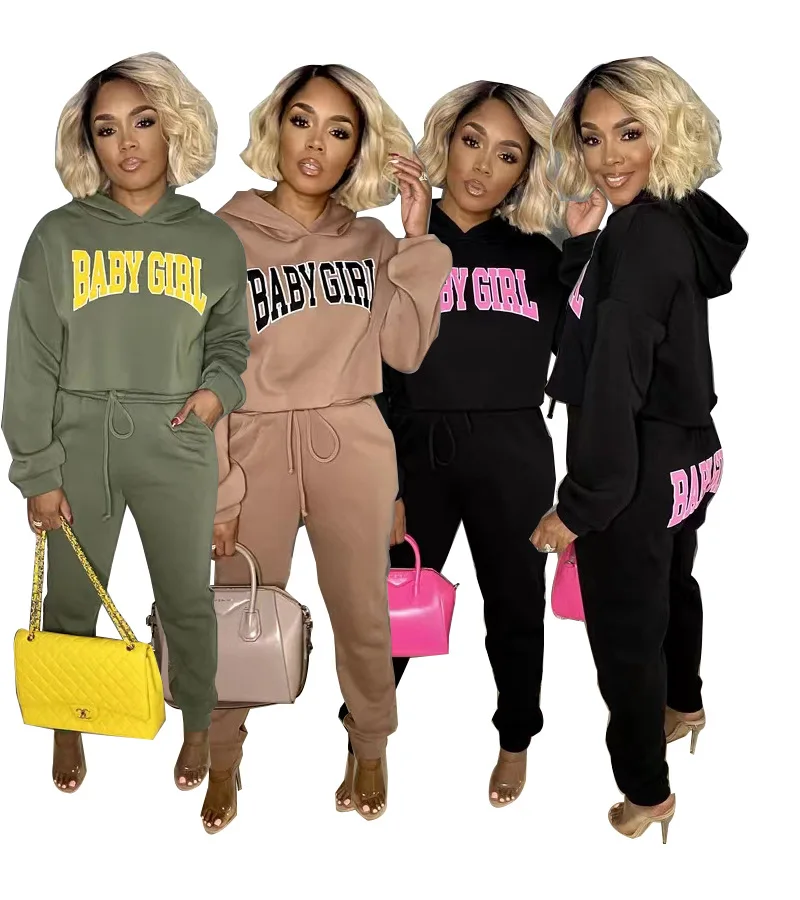 

Women Two Piece Pants Set Workout Outfits Fall Winter Clothing Women Tracksuit Hoodie Women Joggers Pants 2 Piece Sets Outfits