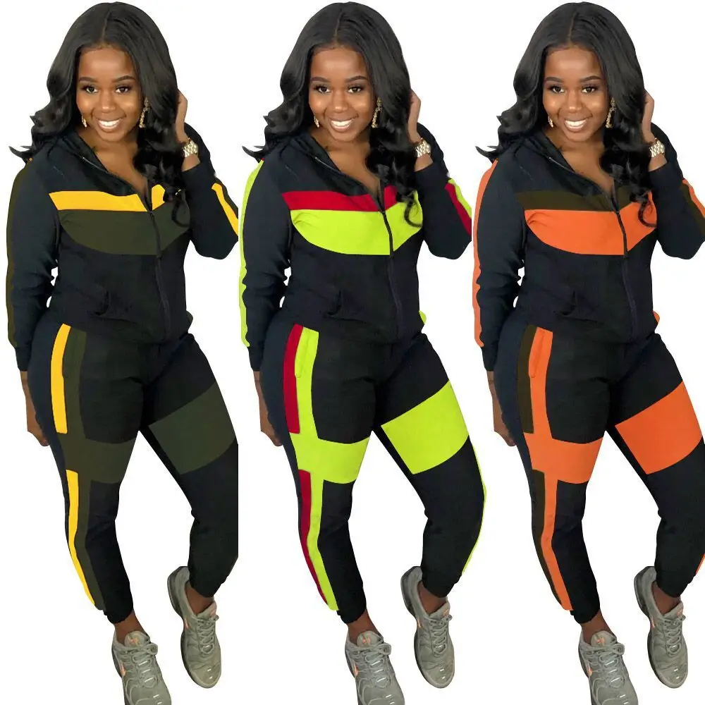 

jogger set women casual joggers women two piece pants set plus size women clothing/joggers, Pictures showed