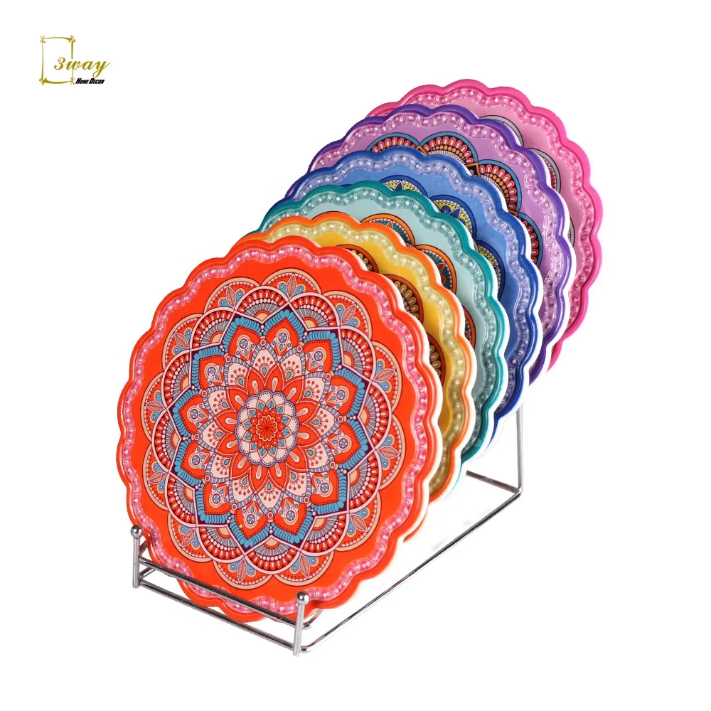 

Home decorative ceramic tile hot pad trivet with custom design and free samples