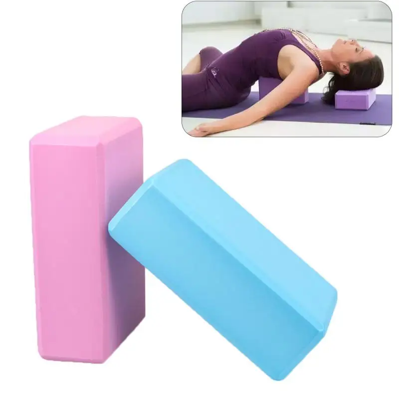 

EVA Brick Foaming Foam Home Exercise Fitness Health Gym Practice Tool Block Yoga Equipment, Green/purple