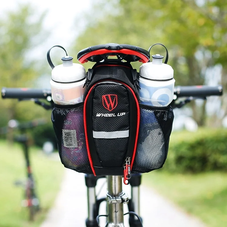 

Double Rear Pannier Water Bottle Cushion Tool Cycling Bicycle Bag