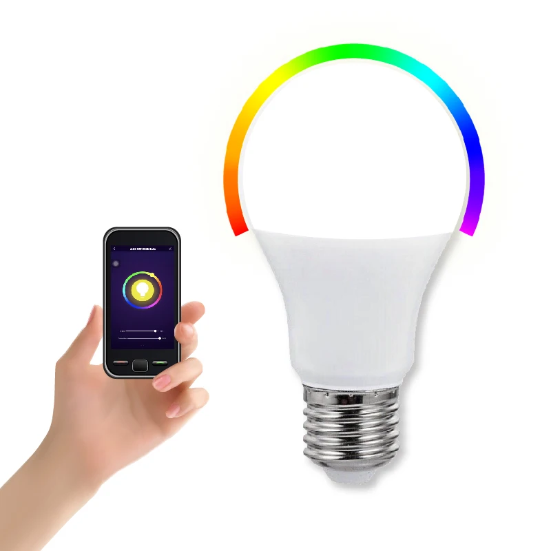 Amazon Supplier A60 LED WiFi Bulb Light Voice Control Lamp Dimmable LED Light Bulb with Remote