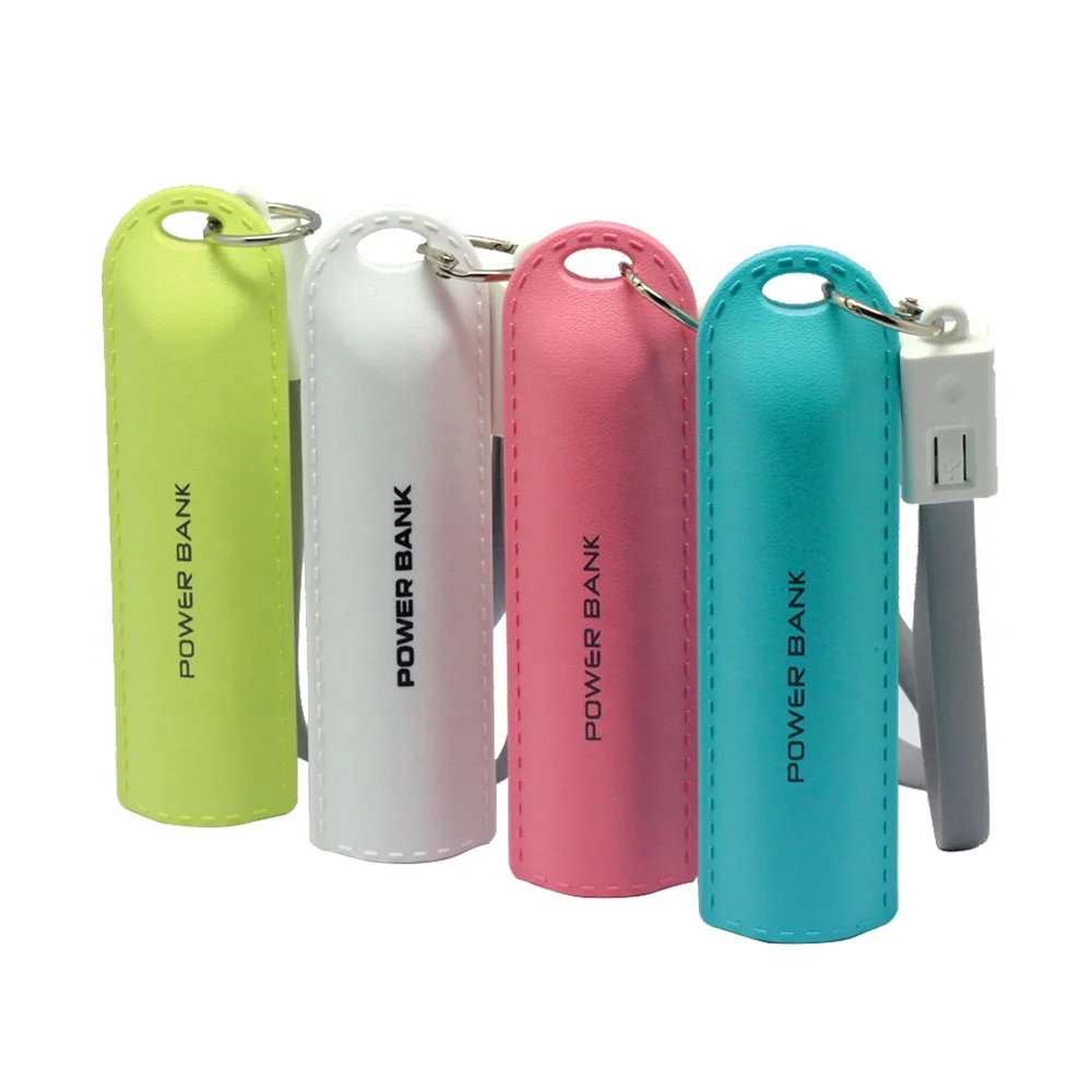 

Wholesale Emergency Power Supply 2600mAh Keychain Power Bank Portable Mini Charger, Black,white,blue,green,pink,red