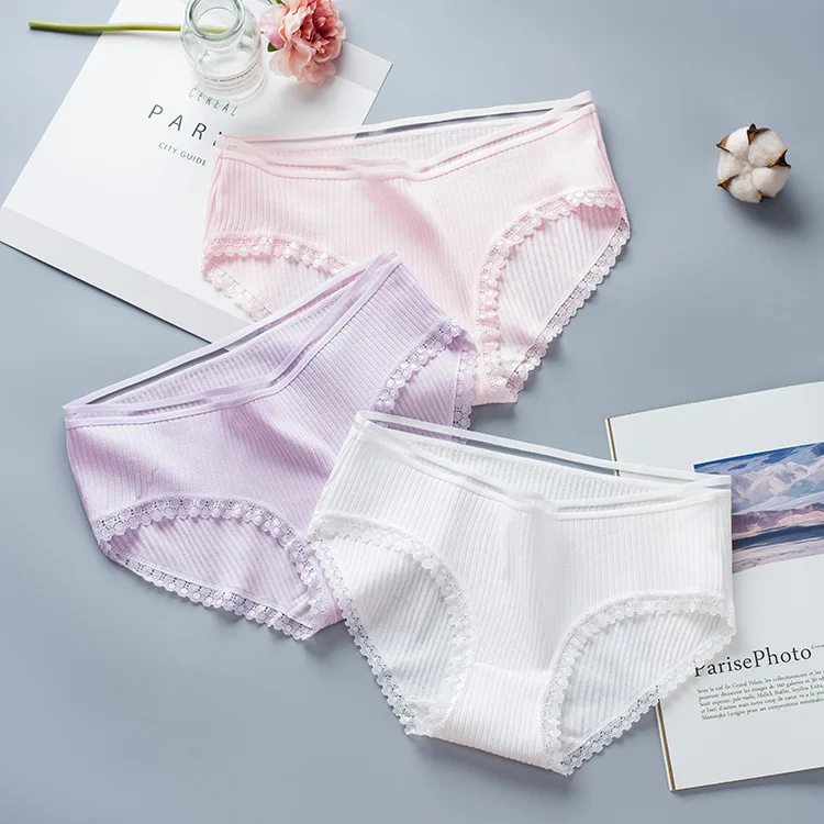 

2021 Woman Underwear Wholesale thread female briefs high quality breathable Women's Hipster Panties, Customized color