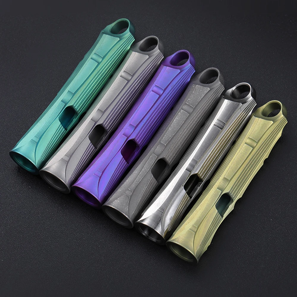 Titanium Calming Whistle Camping Lanyard Titanium Whistle  Emergency Portable Mini Small Whistle High Frequency