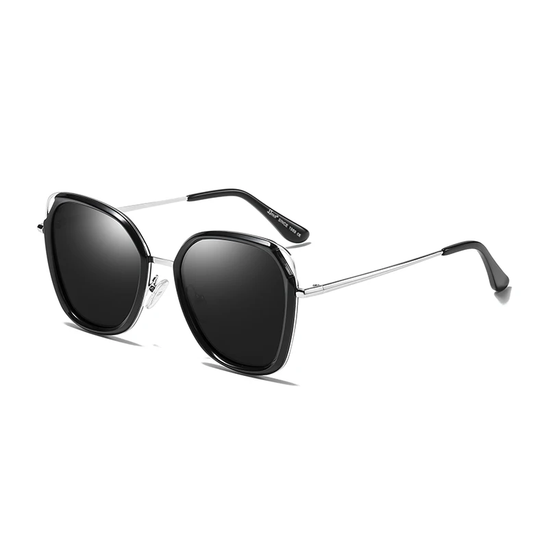 

Vintage Full Frame Sunglasses Women UV Protection High Quality Eyewear Round Sunglasses Women for Ladies, Gun/silver/gold