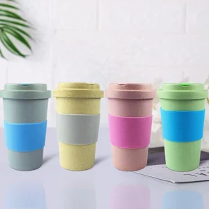 Image of Top Quality Newest PLA Water Cup 400ML Insulated Coffee Mug with Silicone Lid