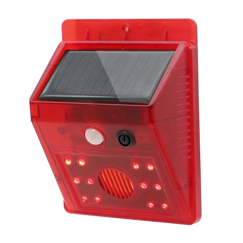 

Solar Powered Sound and Light Animal Repeller Also Warning People for Protecting Home Garden Farm Orchard