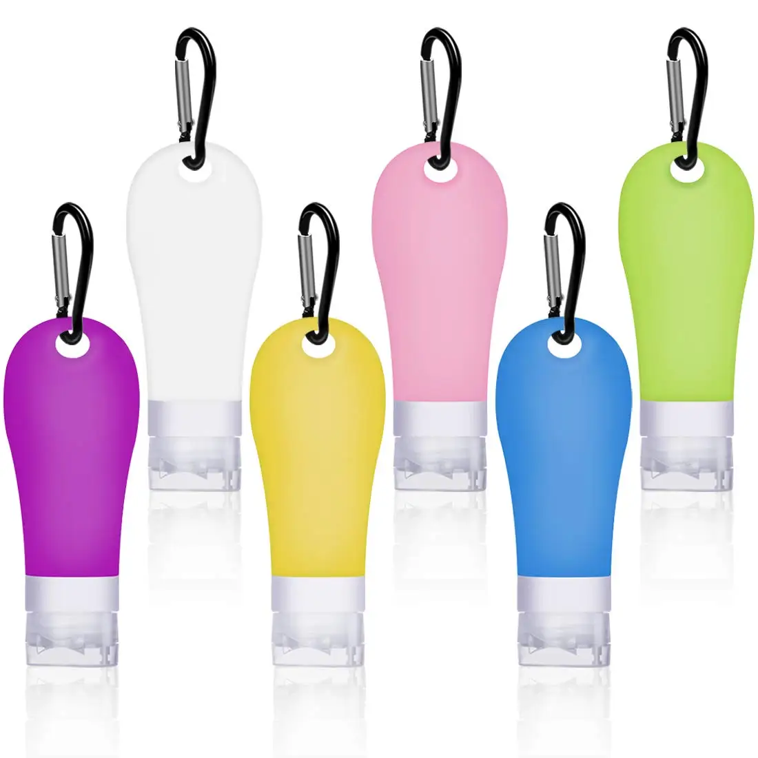 Fashion Portable Silicone Travel Bottles With Keychain Travel Sized ...