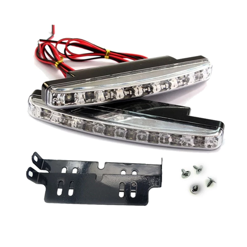 

Universal 8 LEDs Car Daytime Running Lights DRL Auto Fog Light Super Bright Waterproof White External DC 12V