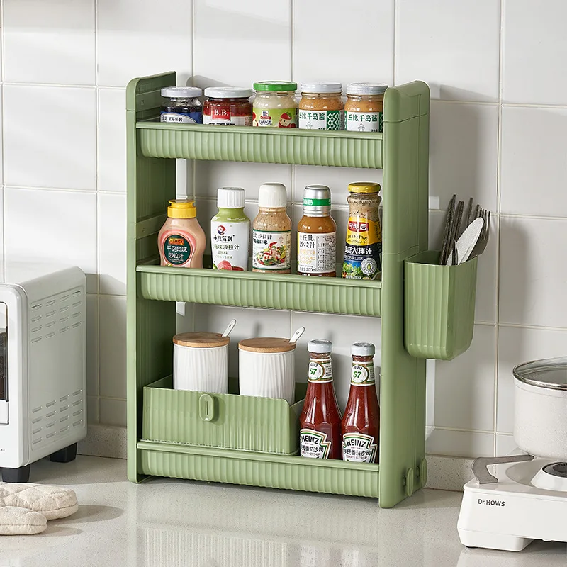 

Kitchen storage rack without holes wall-mounted multi-functional household spice wall-mounted chopstick and knife rack spice