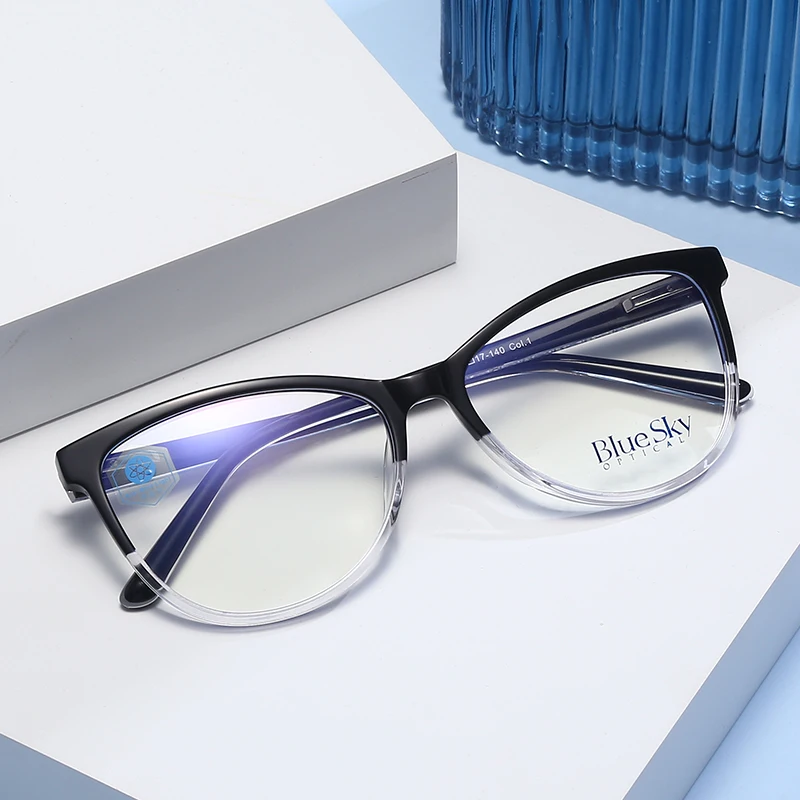 

Luxury New Acetate Double Color Frames Blue Light Bluelight Blocking Optical Glasses Eyeglasses, 6 colors