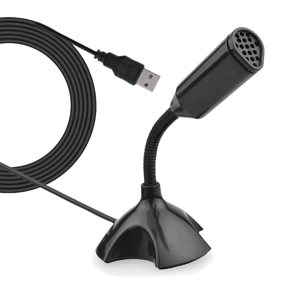 

USB-2 Microfono Para PC Usb Microphone Microfonos, Black