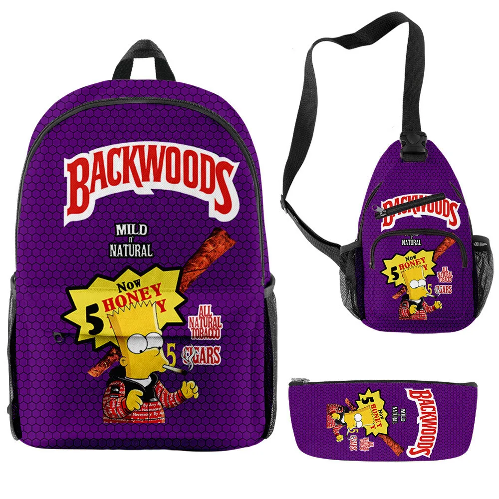 

Ready To Ship Girls Cartoon Design Waterproof 3D Printing 3 In 1 Backwoods Bags Backpack Sets Custom