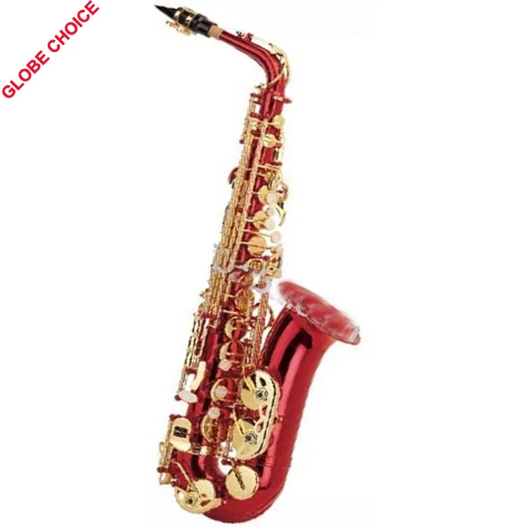 

GOOD SAXOPHONE ALTO SAXOPHONE RED COLOR OEM, Gold lacqurer