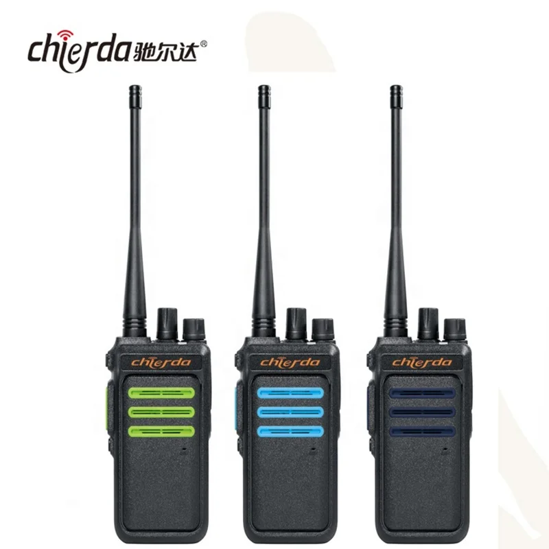 

Chierda Handheld Police Scanner Walkie Talkie VHF UHF Hard Two Way Radio CD-A2, Black, blue, yellow