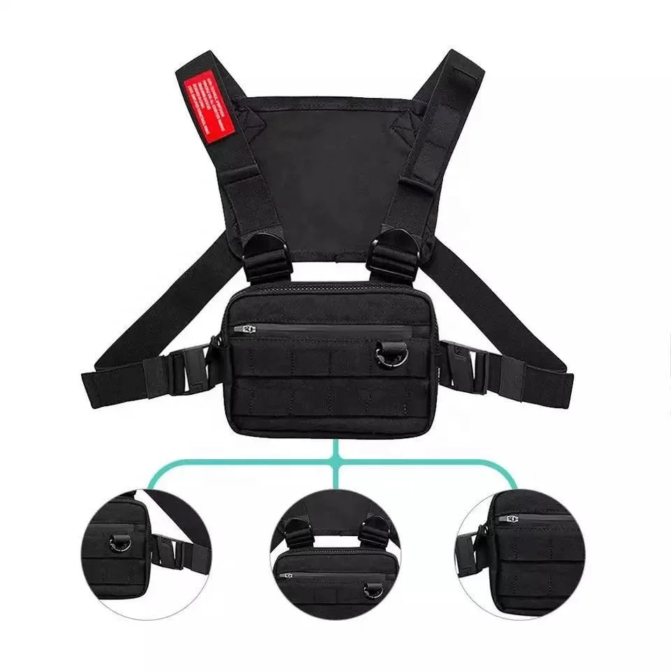 

Strap Vest Small Chest Rig Bag Outdoor Streetwear Women Tactical Sport Chest Bags For Men, 3 kinds or customized