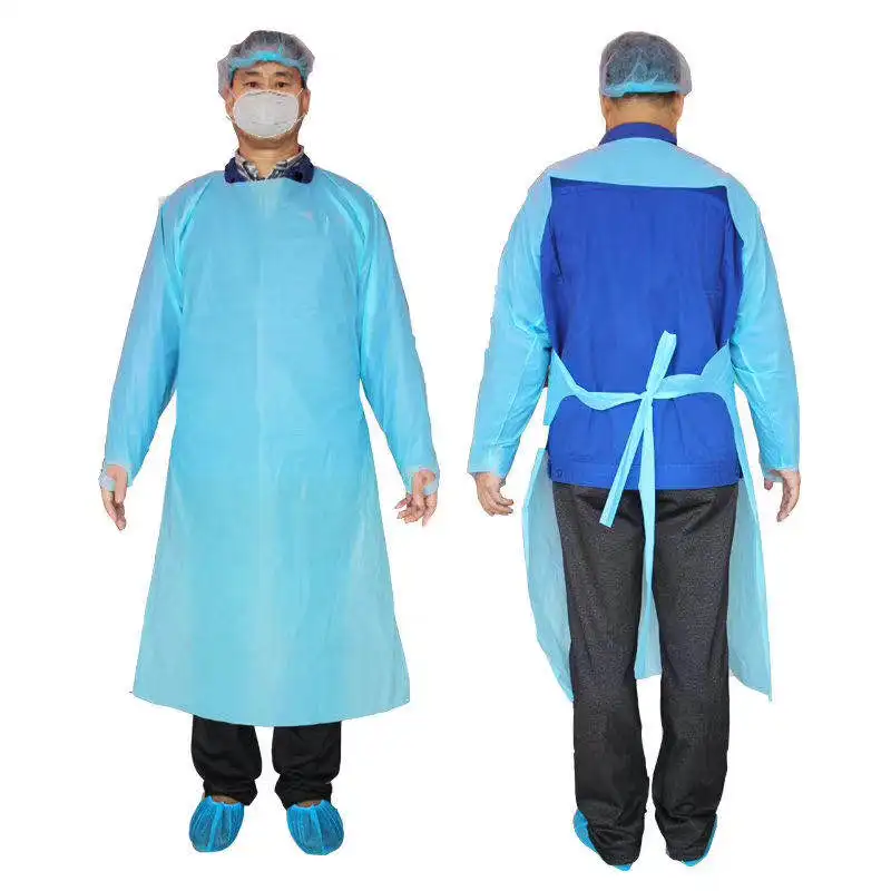 Disposable Cpe Apron Gowns Level 3 Amst F1670 Ce And Fda Certified Long