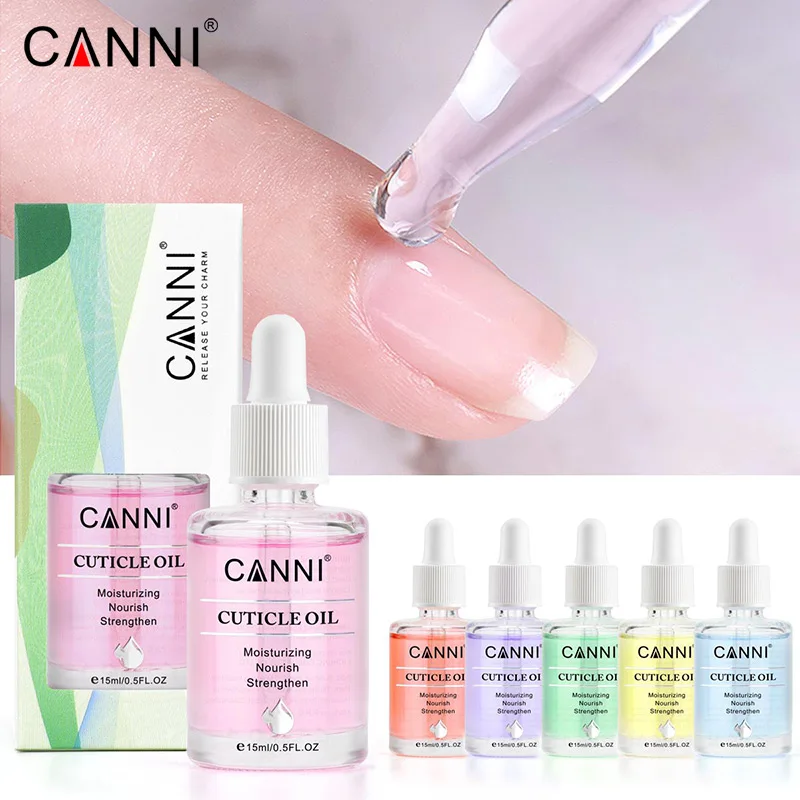 

CANNI 15ml Cuticle Oil 6 Flavor Cuticle Softener Nail Treatment Organic Deep Moisturize Oil Salon Manicure Dropper Products, 6colors +2colors